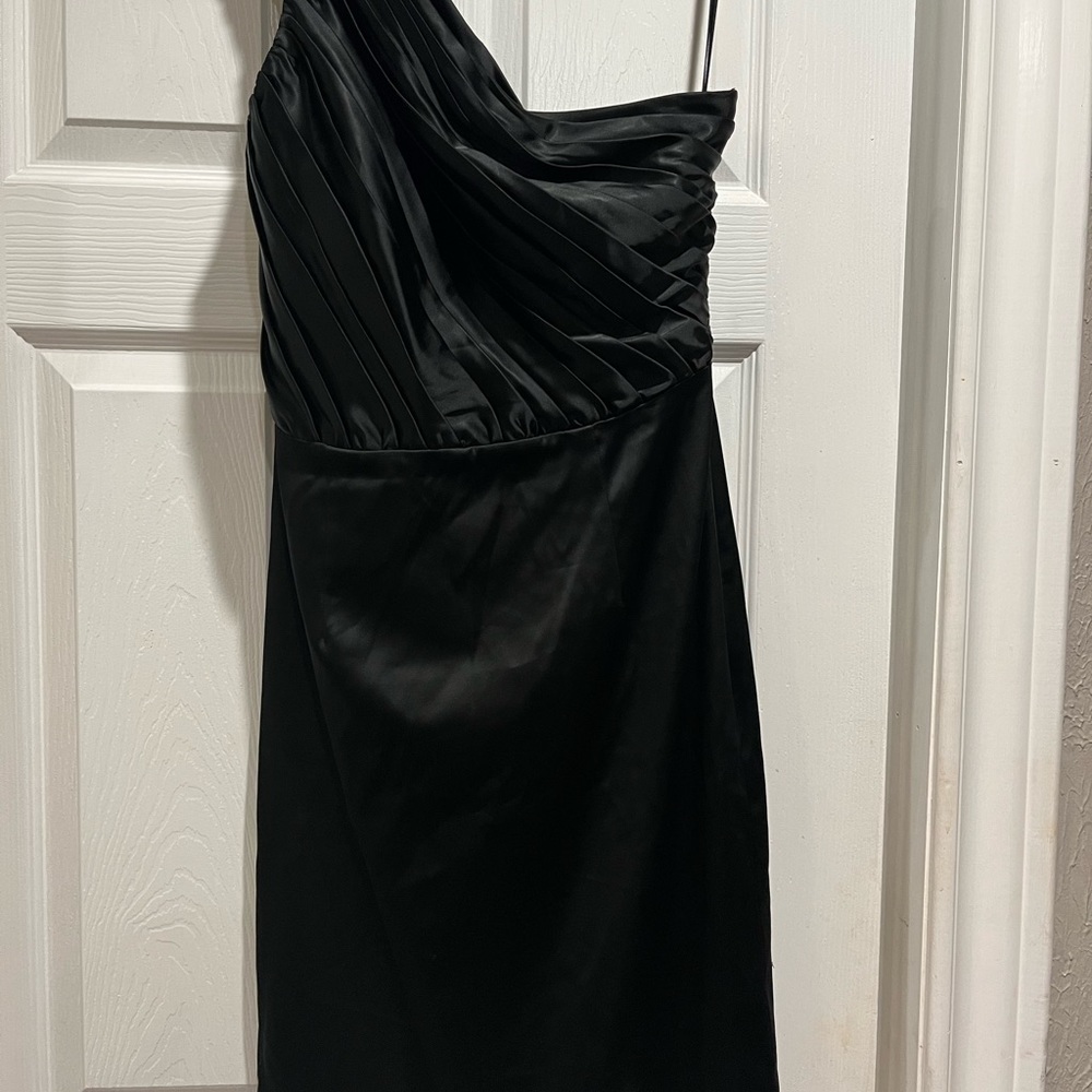 Calvin Klein One-Shoulder Black Cocktail Dress- Size 8
